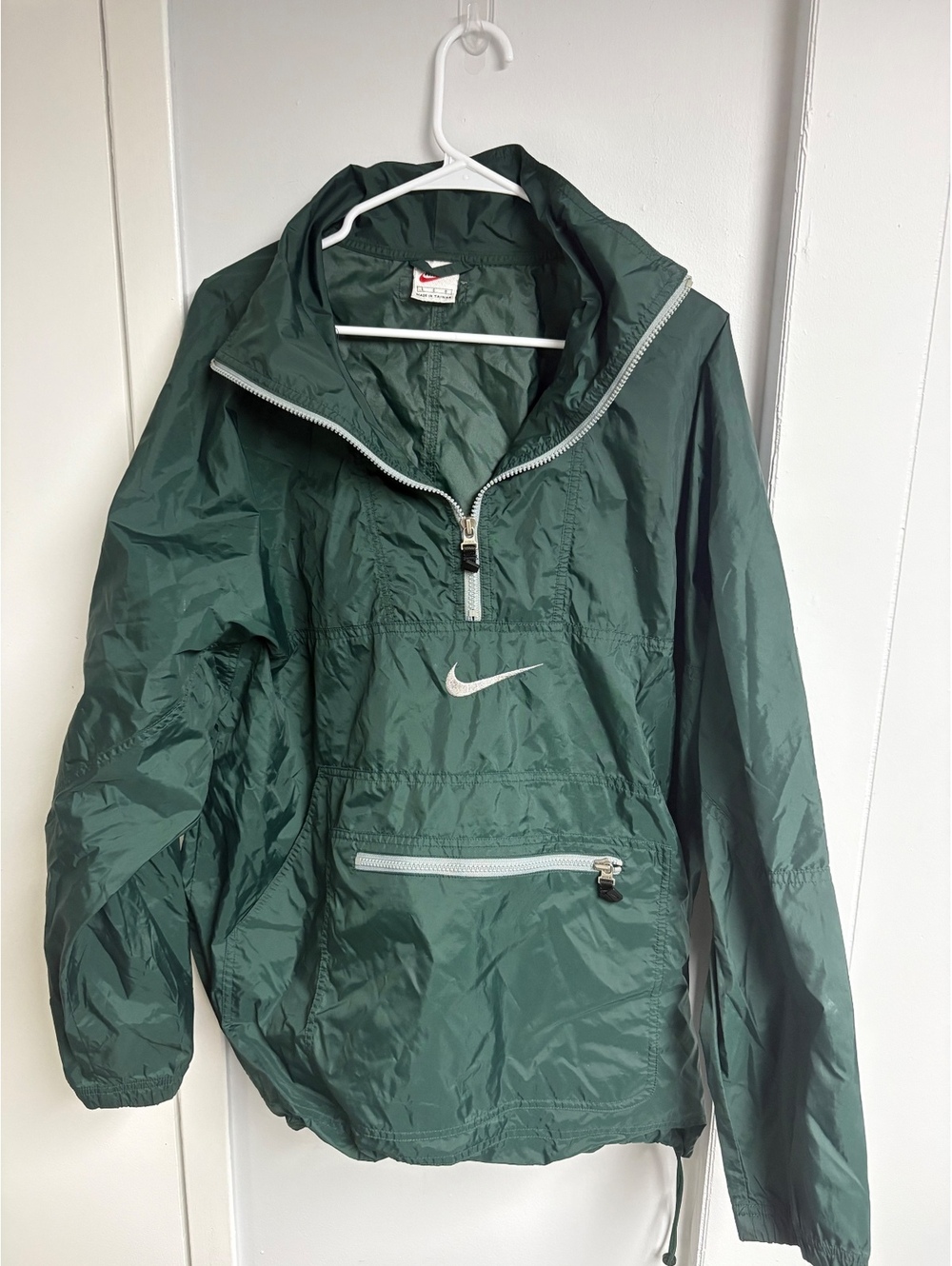 Nike Men's Green Windbreaker Jacket Large